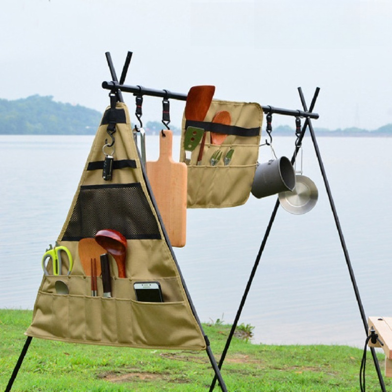 Camping Cooking Utensil Holder - Camping Kitchen Storage Organizer Hanging Utensil