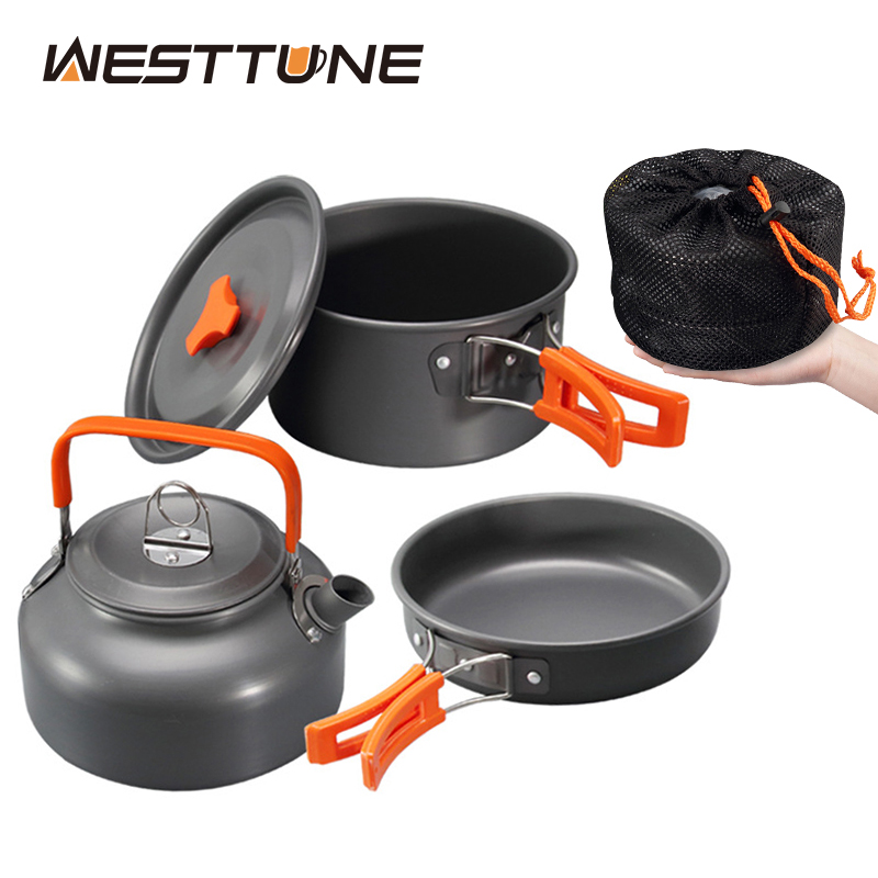 Campfire Cooking Anime - WESTTUNE Camping Cookware Kit Aluminum Outdoor