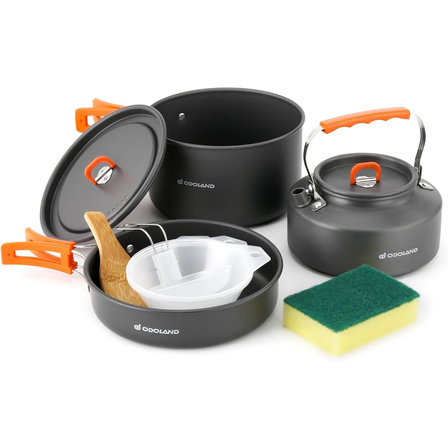 Campfire Cooking Anime - Odoland 10pcs Camping Cookware Camping Pots