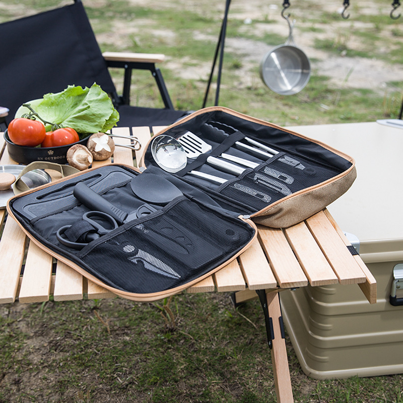 8pcs Camping Kitchen Cookware  - đánh giá và giá Camping Cooking Pack