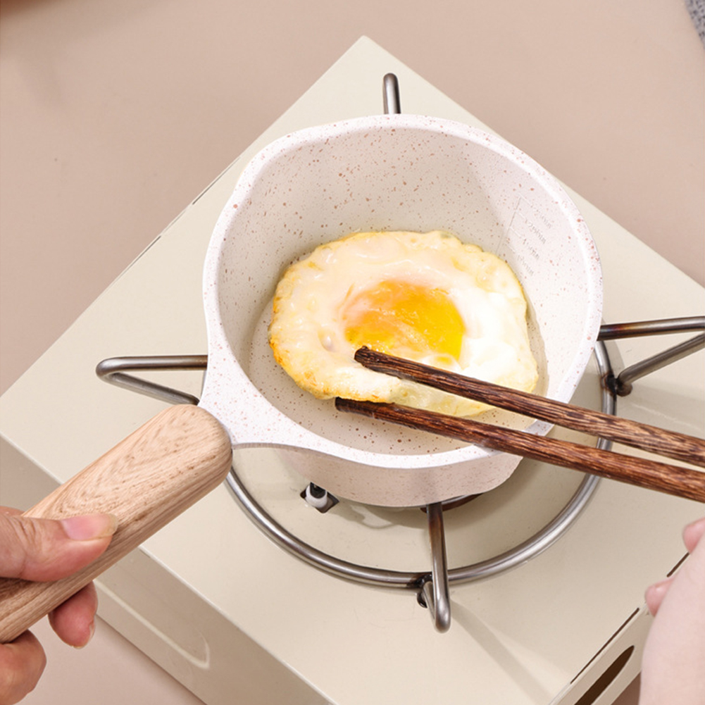 Mini Boiling Pan Wooden Handle - đánh giá và giá Camping Cooking Frying Pan