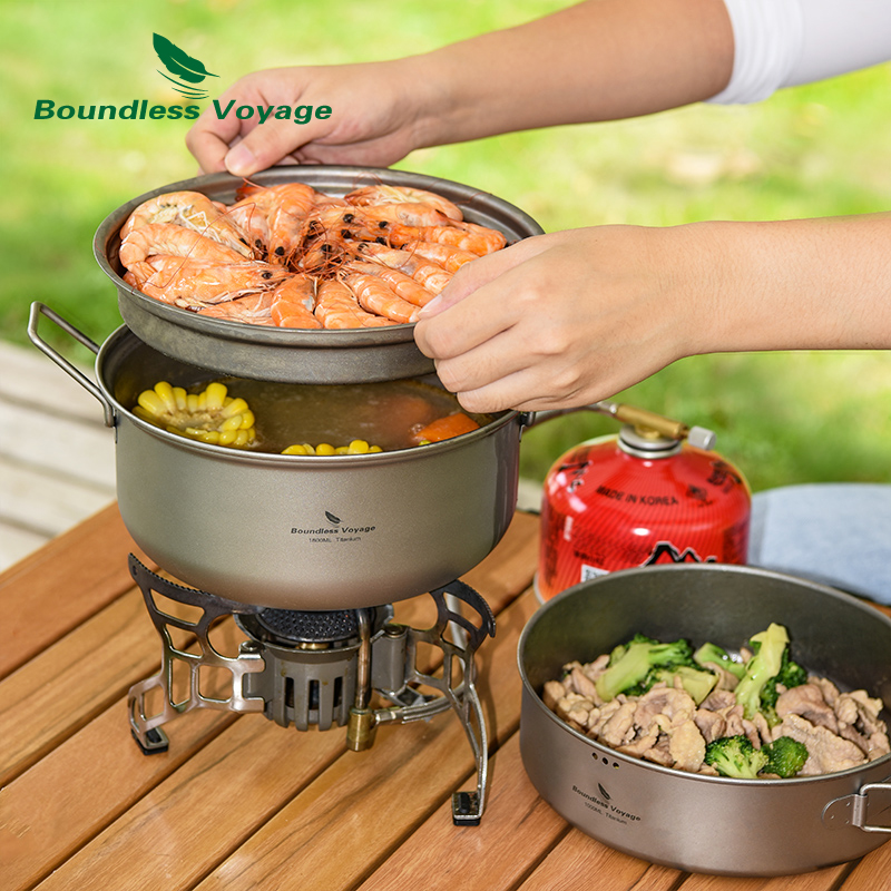 Boundless Voyage Titanium Stea - đánh giá và giá Camping Cooking Frying Pan