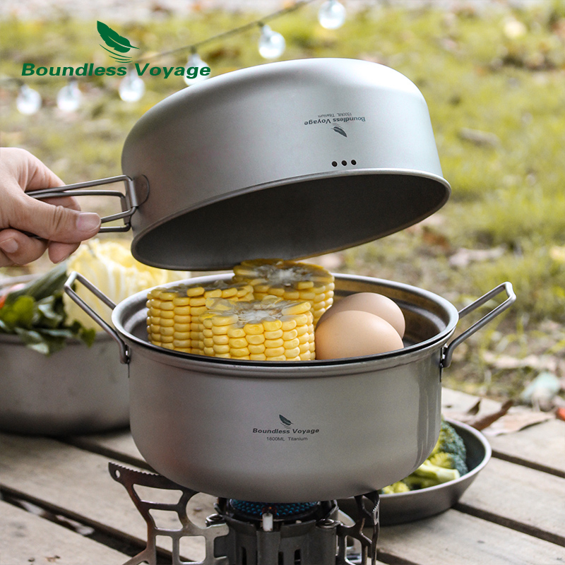 Boundless Voyage Titanium Stea - đánh giá và giá Camping Cooking Frying Pan