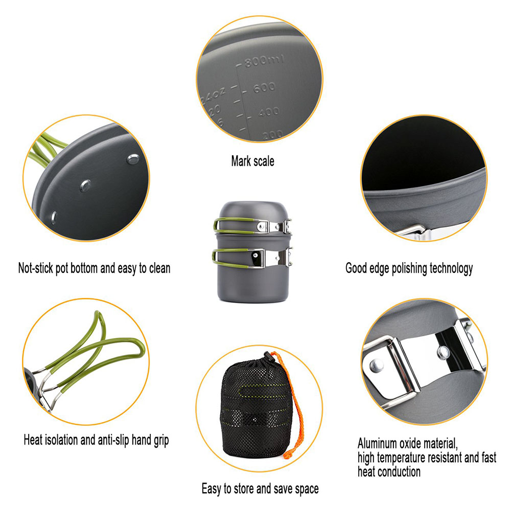 Ultralight Camping Pots Cookwa - đánh giá và giá Camping Cooking Pack