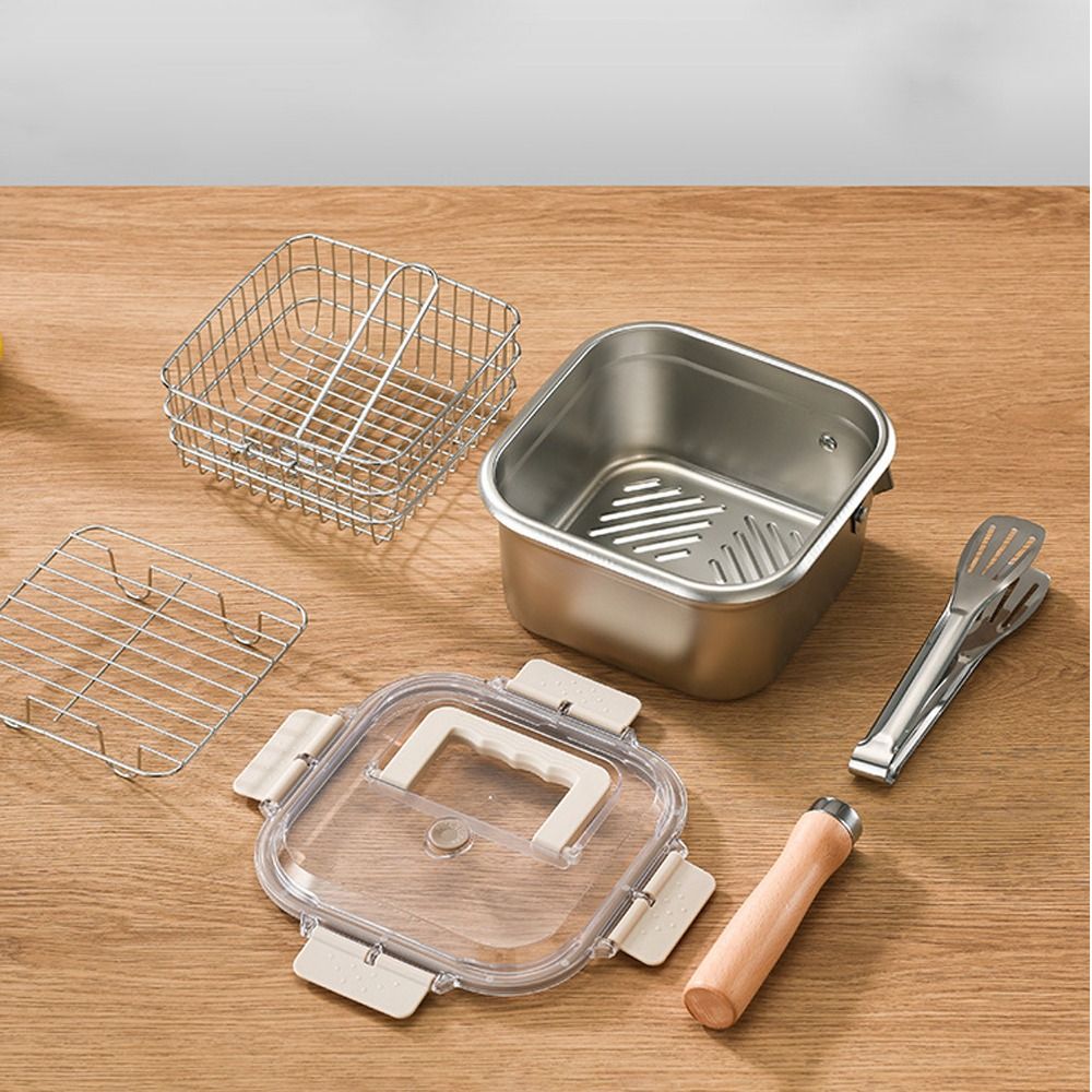 Portable Stainless Steel Fryin - đánh giá và giá Campfire Cooking Anime