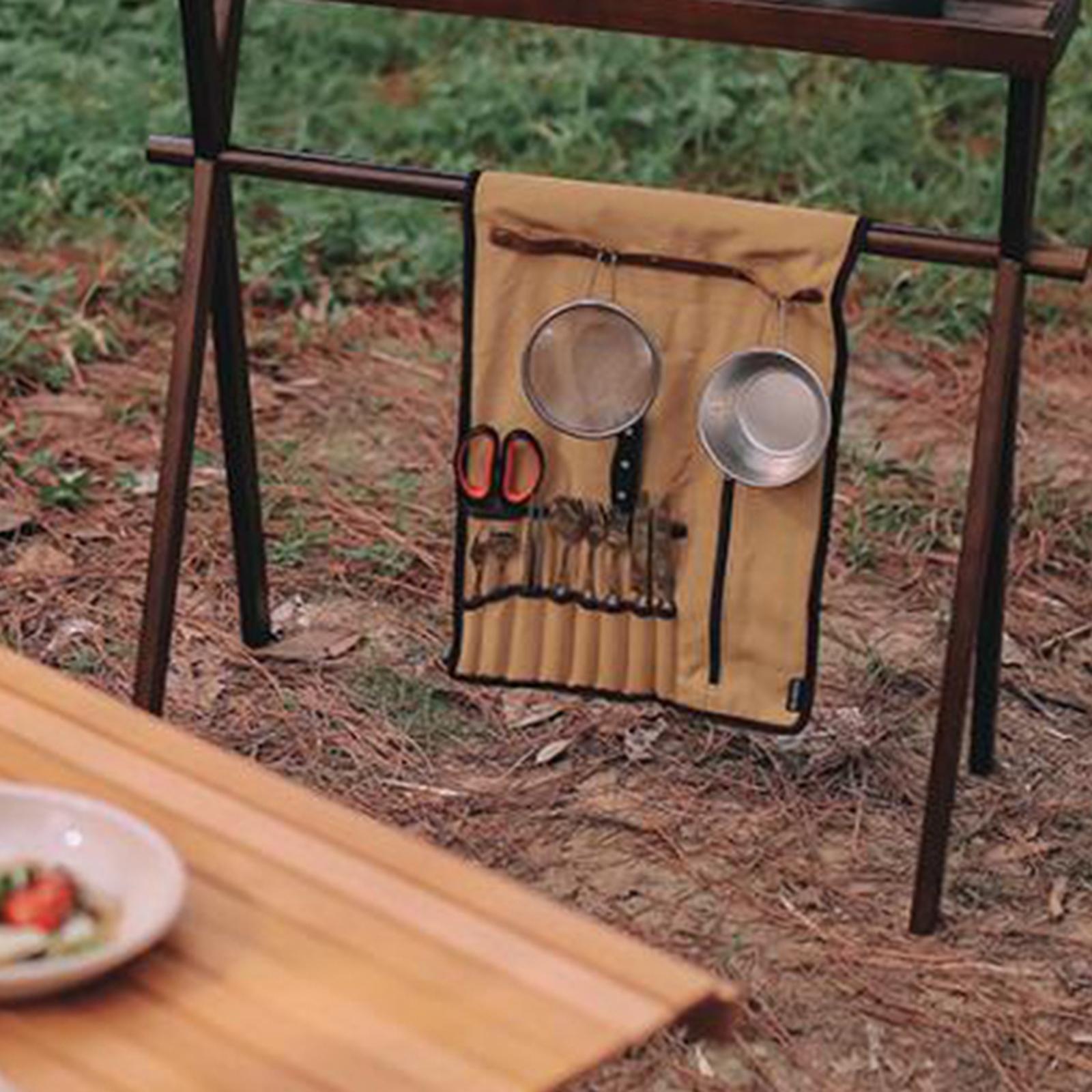 Portable Camping Utensil Roll  - đánh giá và giá Camping Cooking Utensil Holder