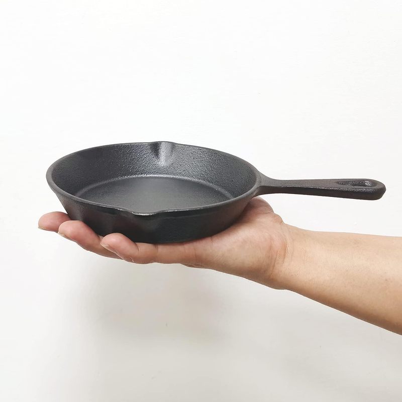 6 Inch Cast Iron Skillet, Fryi - đánh giá và giá Camping Cooking Frying Pan