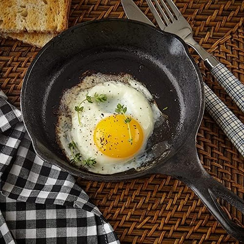 6 Inch Cast Iron Skillet, Fryi - đánh giá và giá Camping Cooking Frying Pan