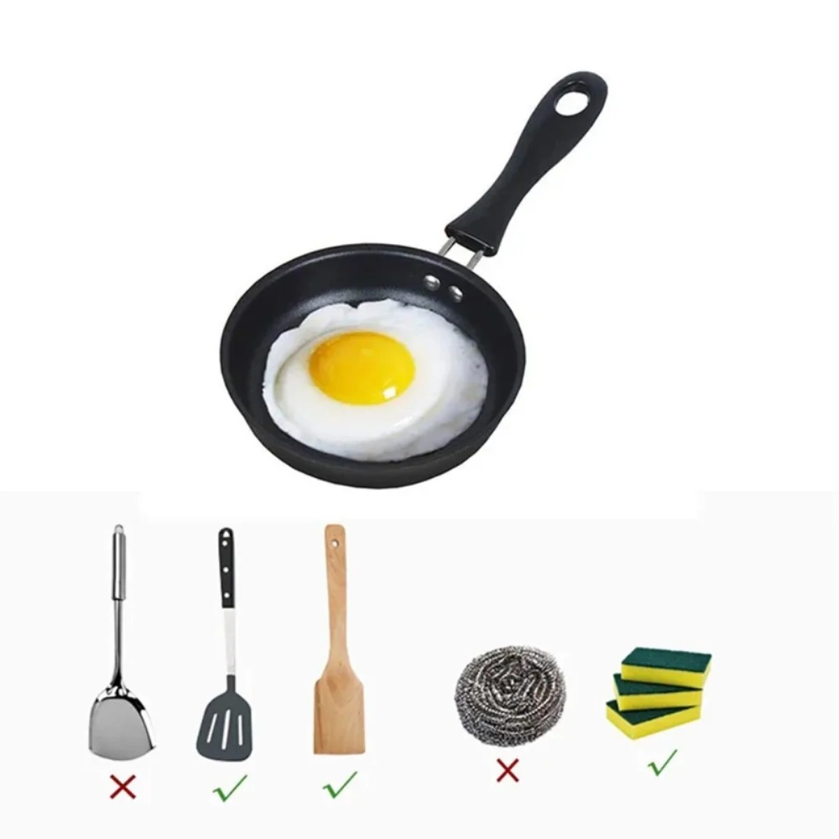 Mini Frying Pan with Handle Po - đánh giá và giá Campfire Cooking Anime