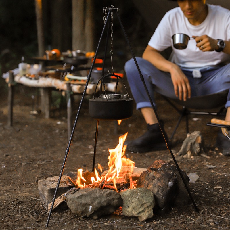 Portable Outdoor Cooking Tripo - đánh giá và giá Camping Cooking Tripod