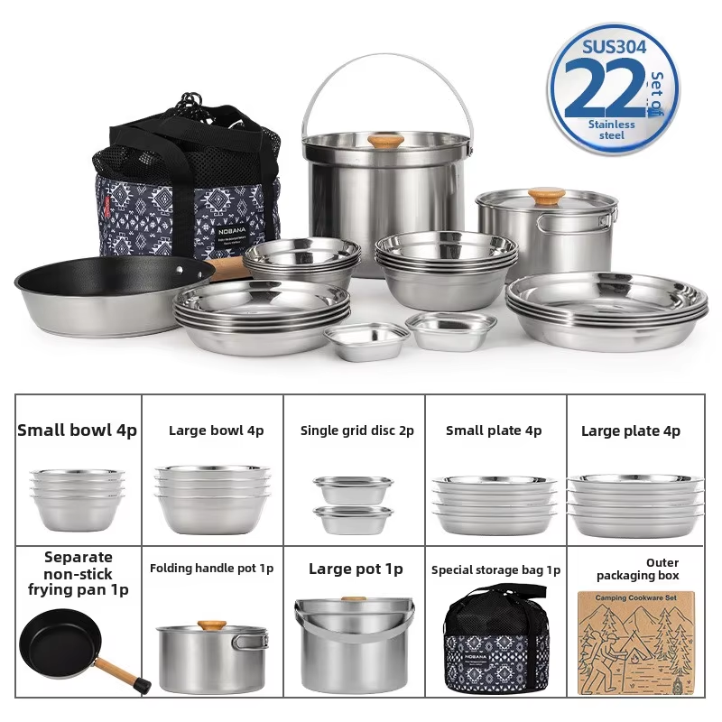 NOBANA Newest Outdoor Stainles - đánh giá và giá Camping Cooking Frying Pan