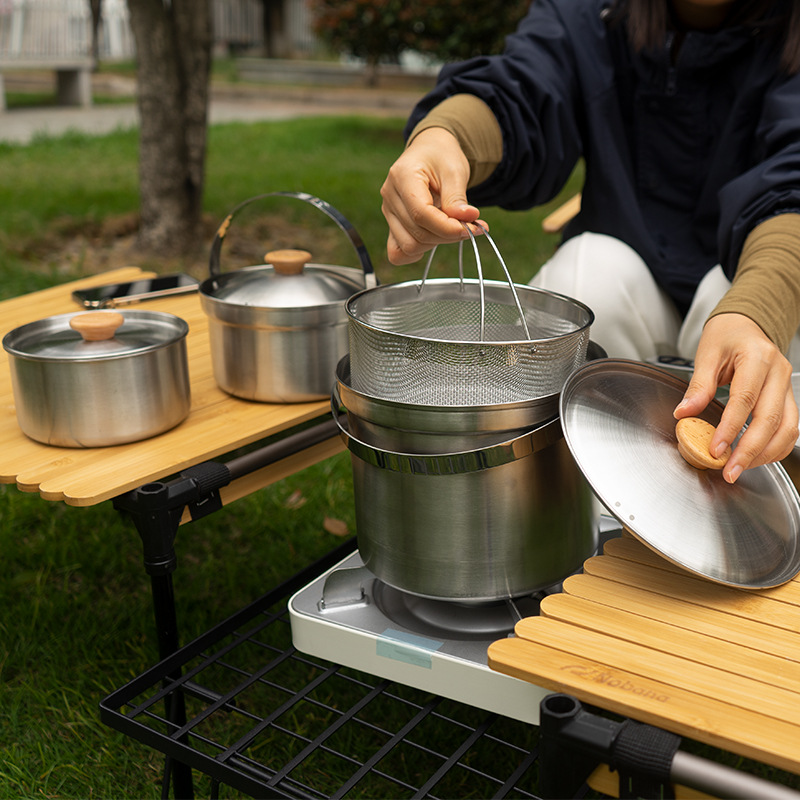 NOBANA Newest Outdoor Stainles - đánh giá và giá Camping Cooking Frying Pan