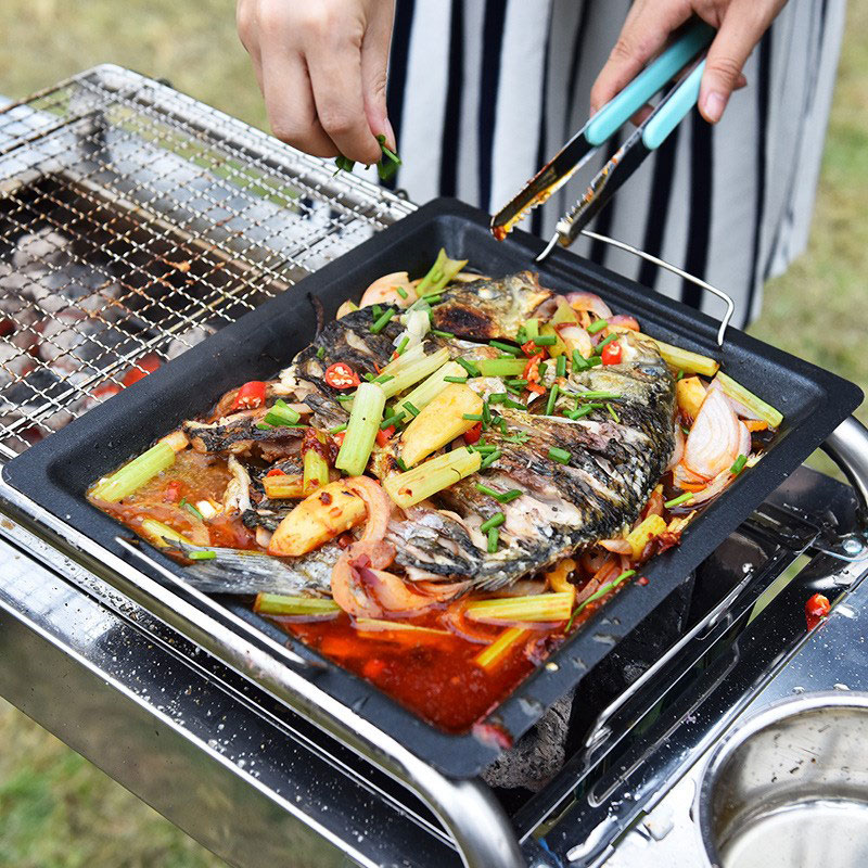 Outdoors Thick Square Grill Pa - đánh giá và giá Campfire Cooking Anime