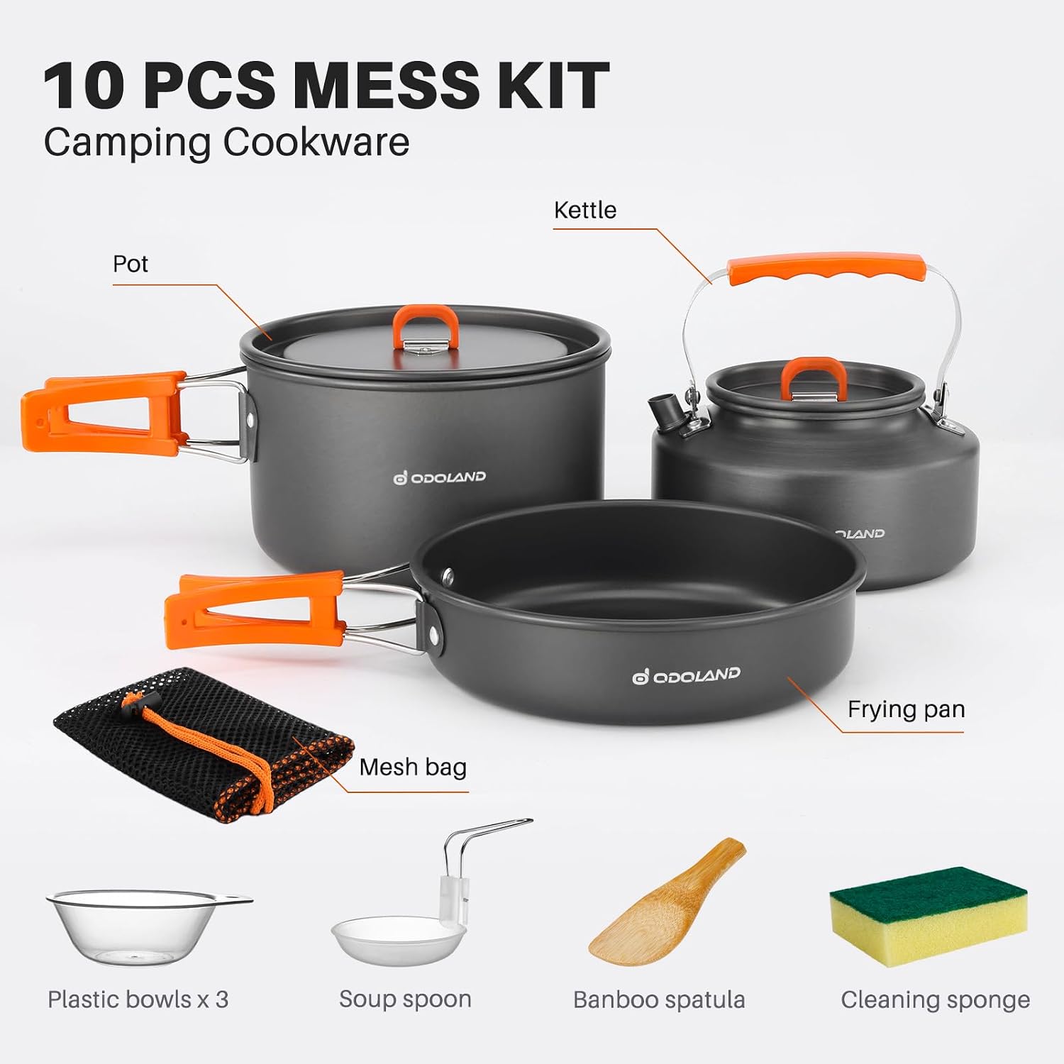 Odoland 10pcs Camping Cookware - đánh giá và giá Campfire Cooking Anime