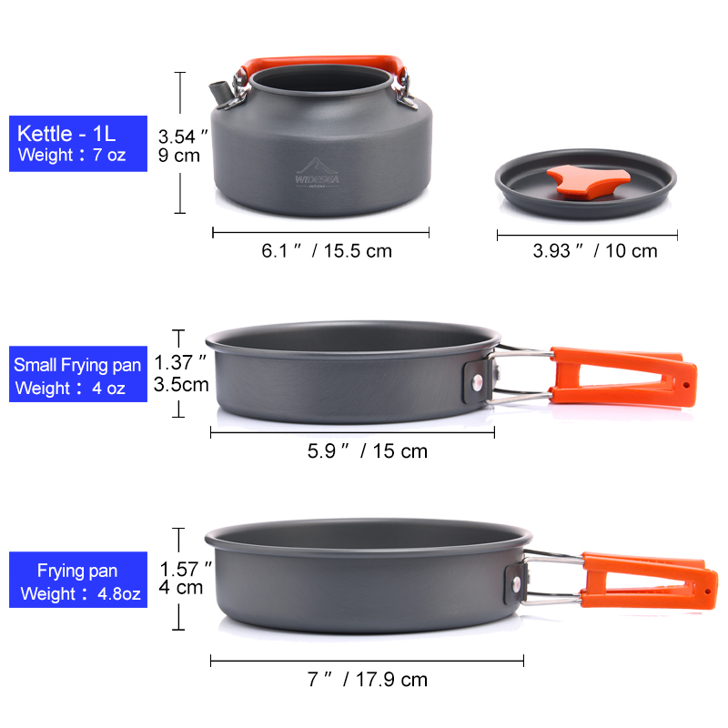 Widesea Camping Outdoor Cookwa - đánh giá và giá Camping Cooking Pack