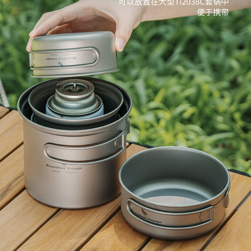 Pure Titanium Folding Boiling  - đánh giá và giá Camping Cooking Frying Pan