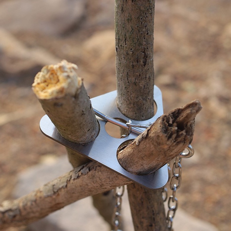 Stainless Steel Camping Tripod - đánh giá và giá Camping Cooking Pack