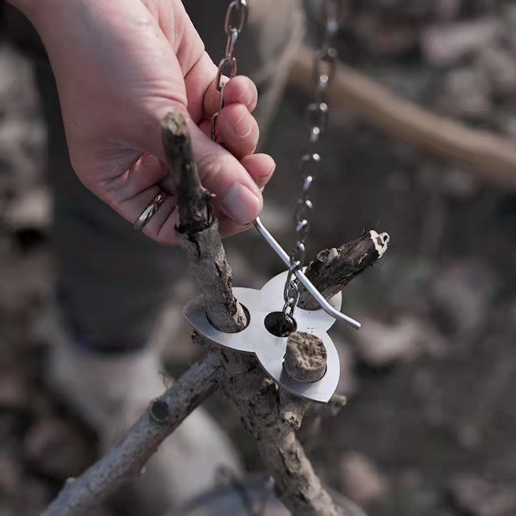 Stainless Steel Camping Tripod - đánh giá và giá Camping Cooking Pack