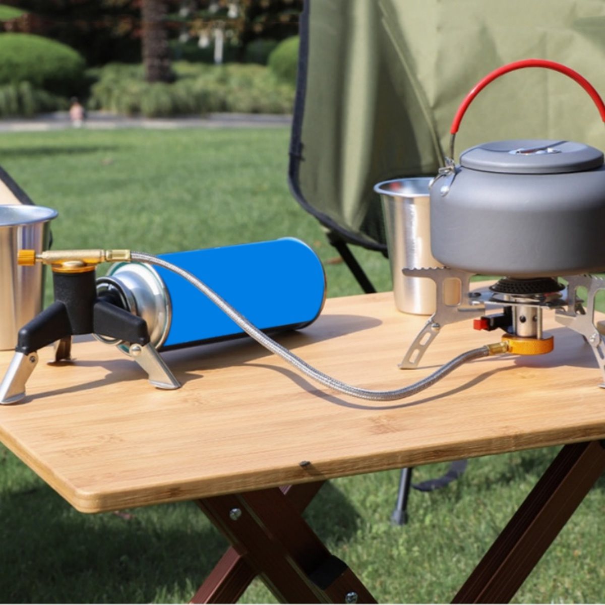 Camping Gas Stove Adapter Conn - đánh giá và giá Camping Cooking Tripod