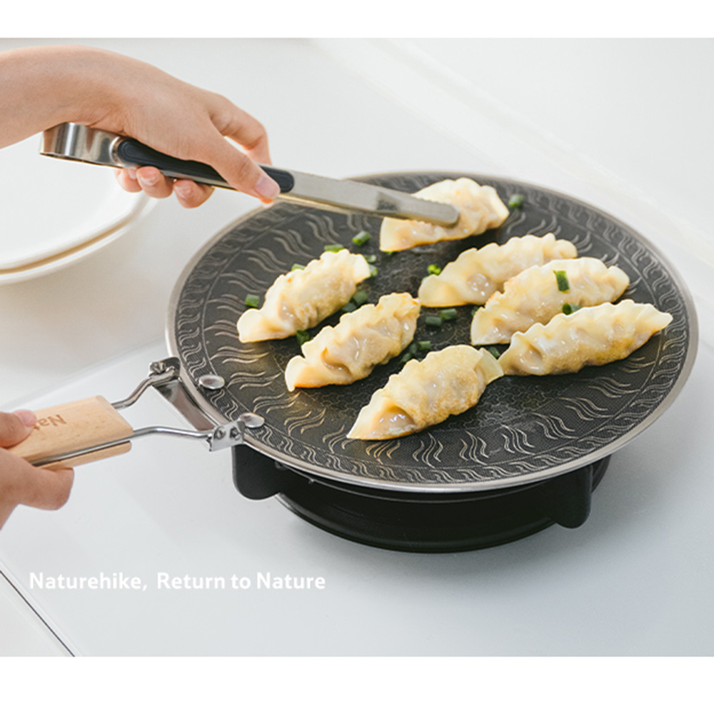 Naturehike Stainless Steel Gri - đánh giá và giá Camping Cooking Frying Pan