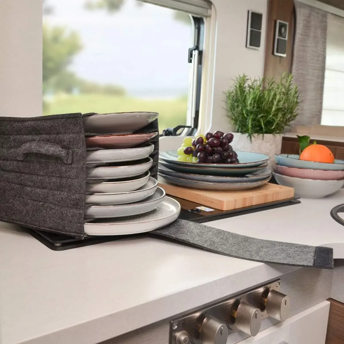 1pc Felt Plate Dish Cup Storag - đánh giá và giá Camping Cooking Utensil Holder